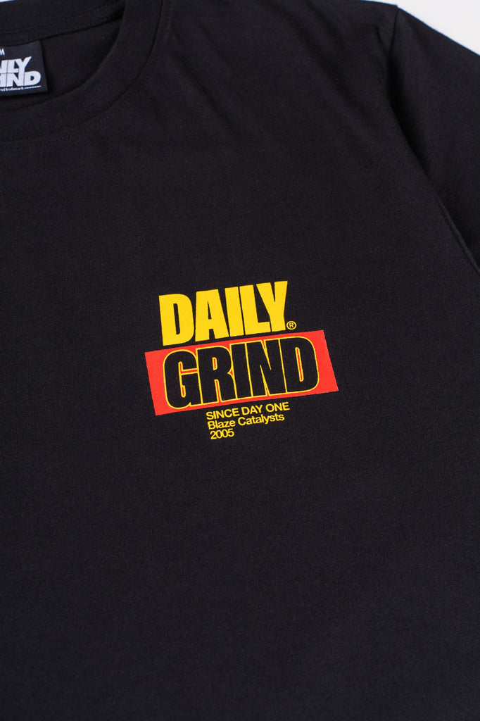 DAILY GRIND BLAZE DUO FB TSHIRT BLACK/YELLOW