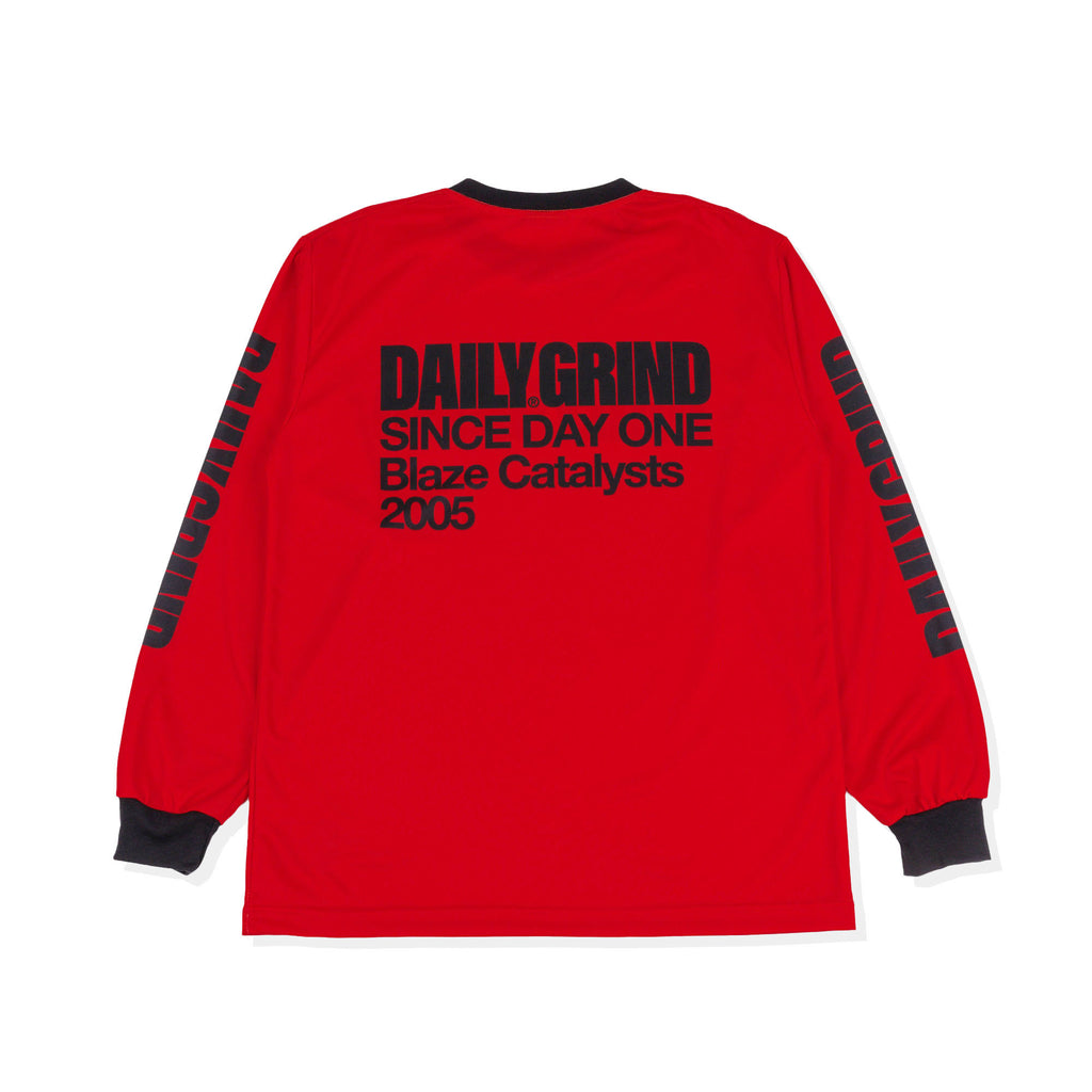 DAILY GRIND BLAZE EXTENDED JERSEY LONGSLEEVES RED