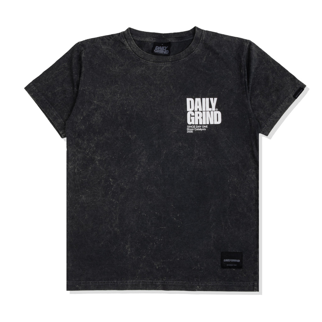 DAILY GRIND BLAZE RETRO WASHED TSHIRT BLACK