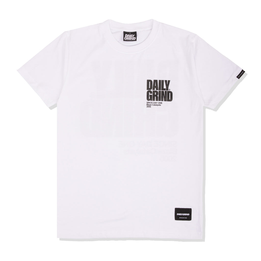 DAILY GRIND BLAZE TSHIRT WHITE