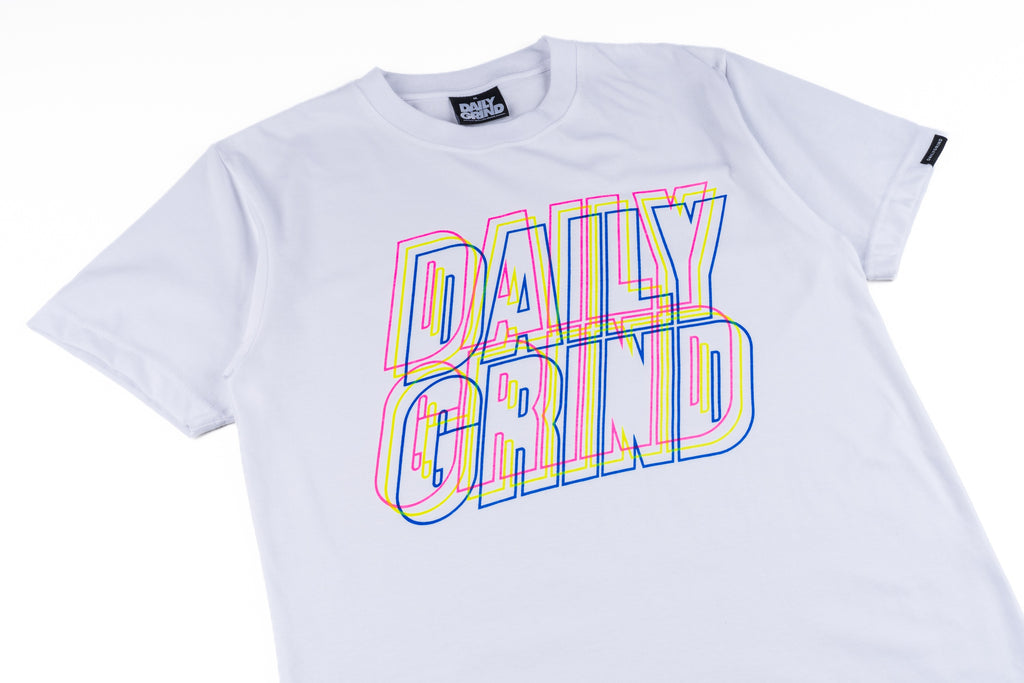 DAILY GRIND CMYK TWO TSHIRT WHITE