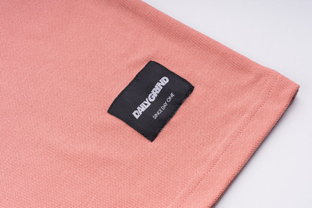 DAILY GRIND DIAMOND POLO SHIRT SALMON/BLACK