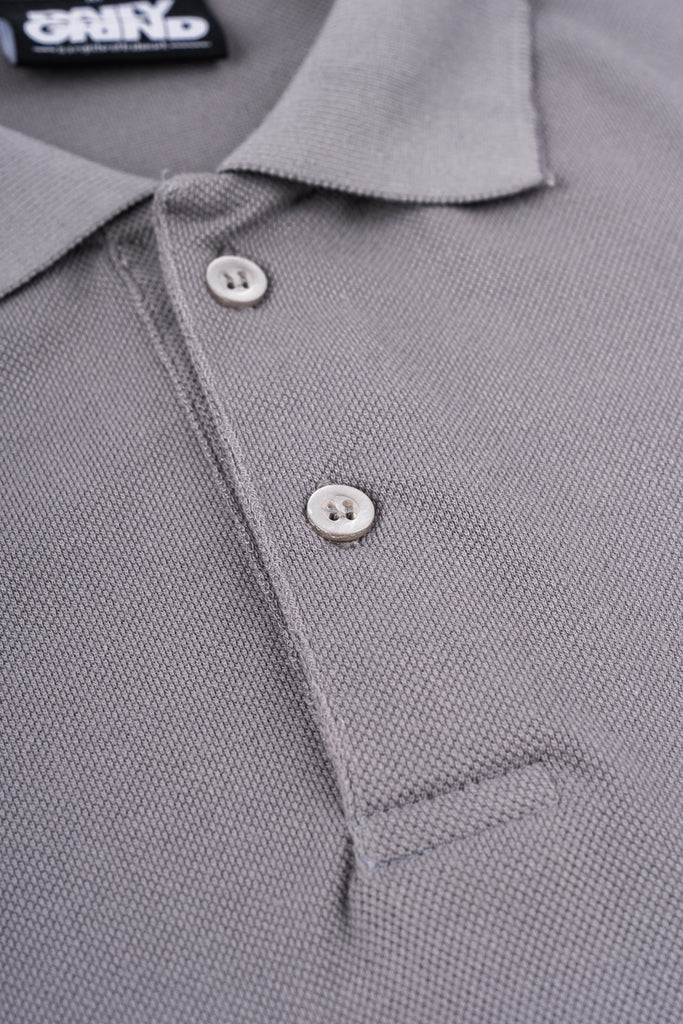 DAILY GRIND DIAMOND POLO SHIRT GRAY/BLACK