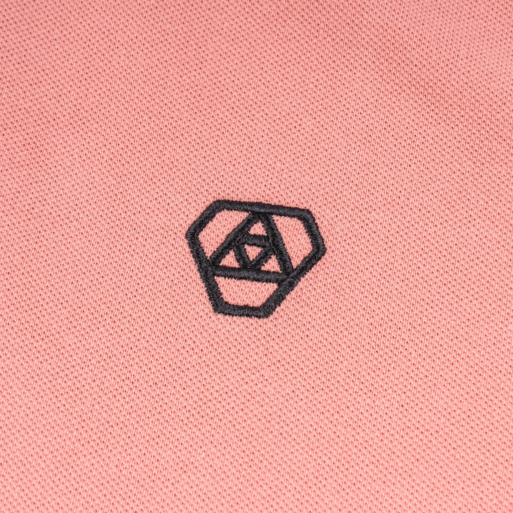 DAILY GRIND DIAMOND POLO SHIRT SALMON/BLACK