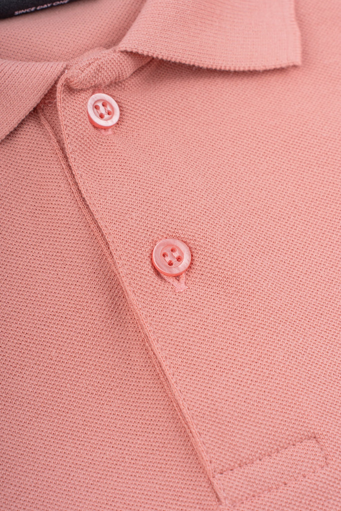 DAILY GRIND DIAMOND POLO SHIRT SALMON/BLACK