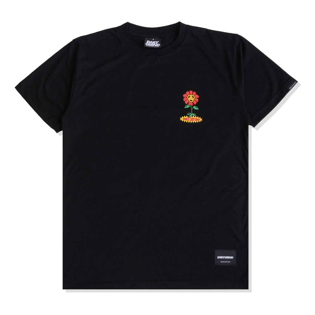 DAILY GRIND FLOWER RUSH TSHIRT BLACK