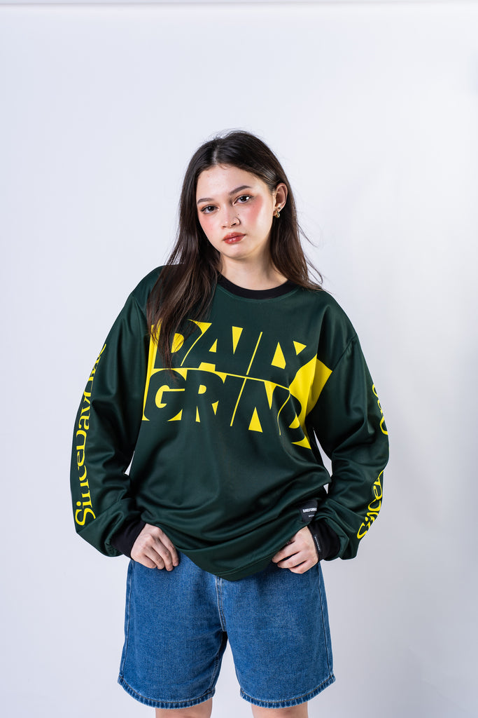 DAILY GRIND CRUCIAL JERSEY LONGSLEEVES MOSS GREEN