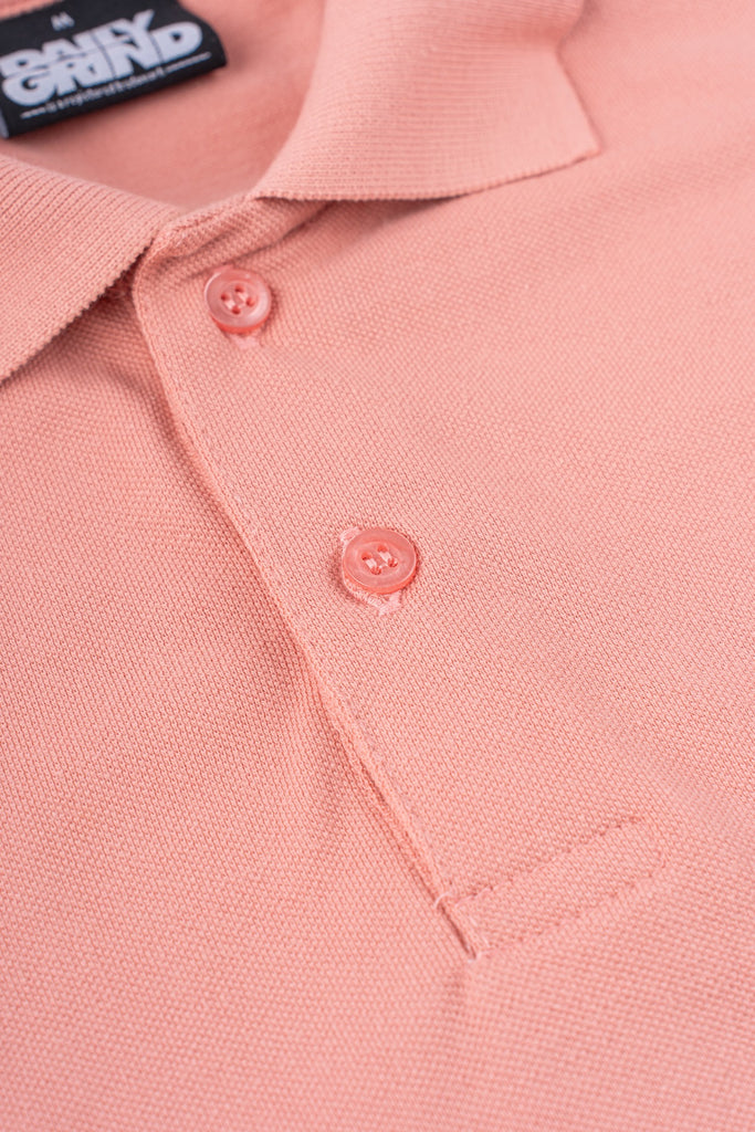 DAILY GRIND MAIN POLO SHIRT SALMON/BLACK