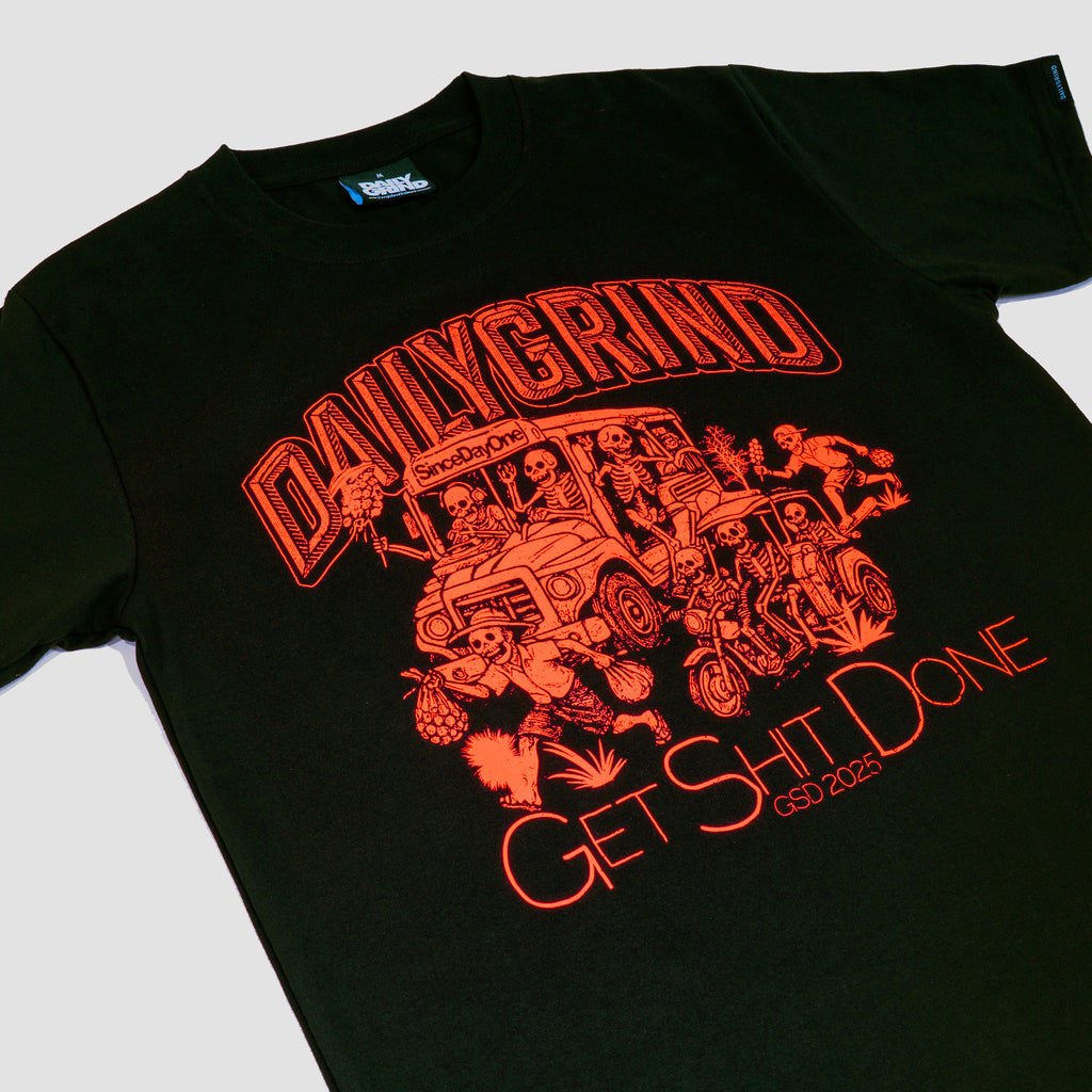 DAILY GRIND GRAVE SHIFT TSHIRT BLACK