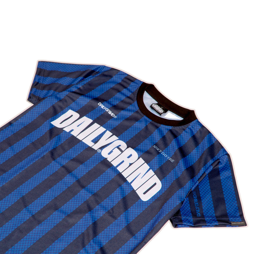 DAILY GRIND LINEAR CODE JERSEY SHORTSLEEVE BLUE