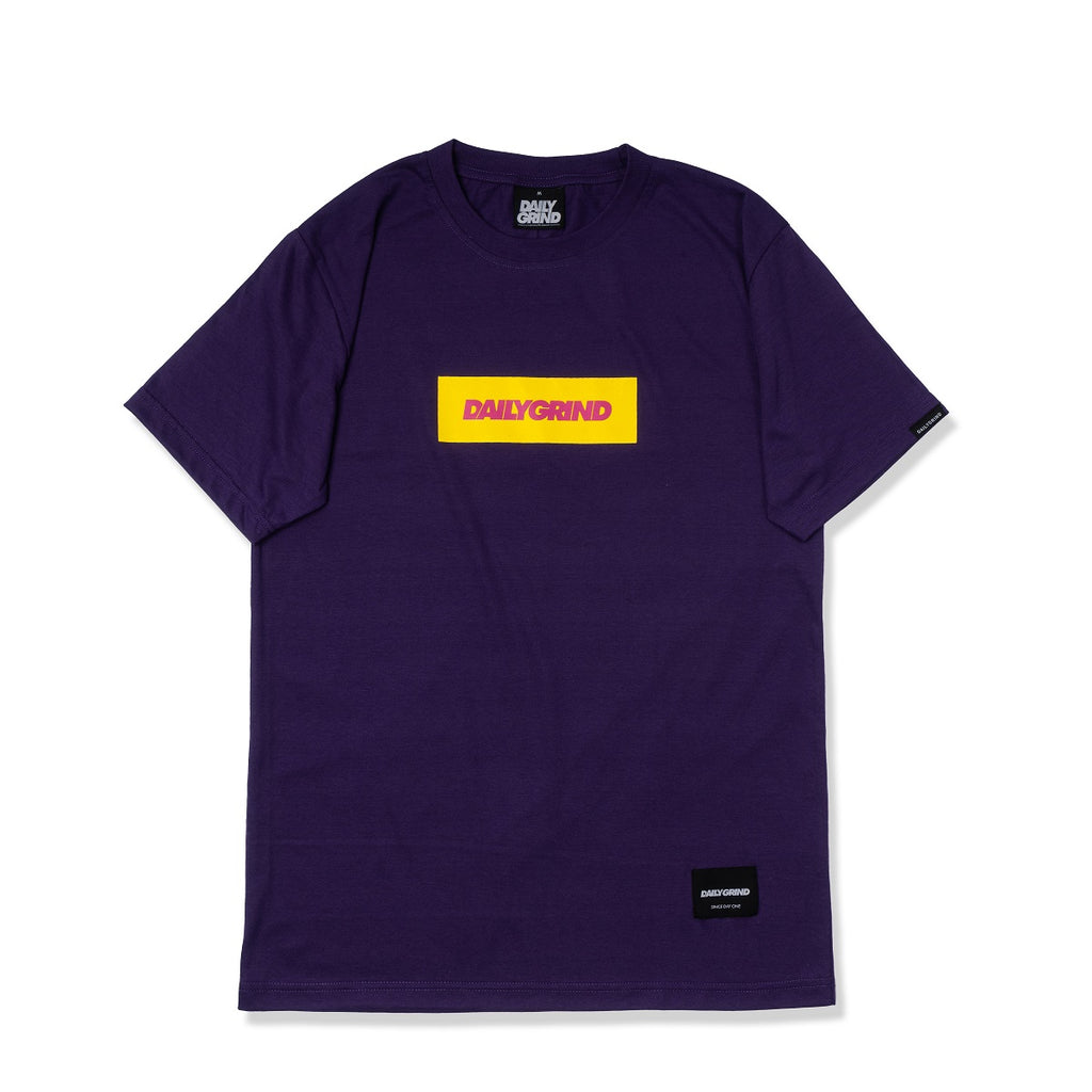 DAILY GRIND DG LOGO BAR TSHIRT PURPLE