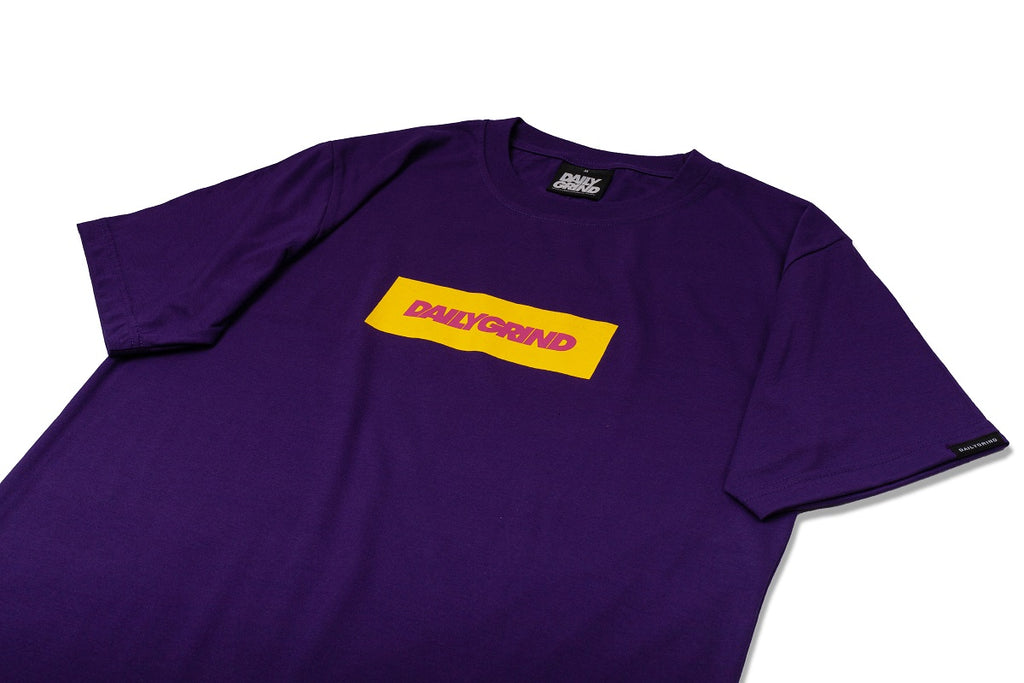 DAILY GRIND DG LOGO BAR TSHIRT PURPLE