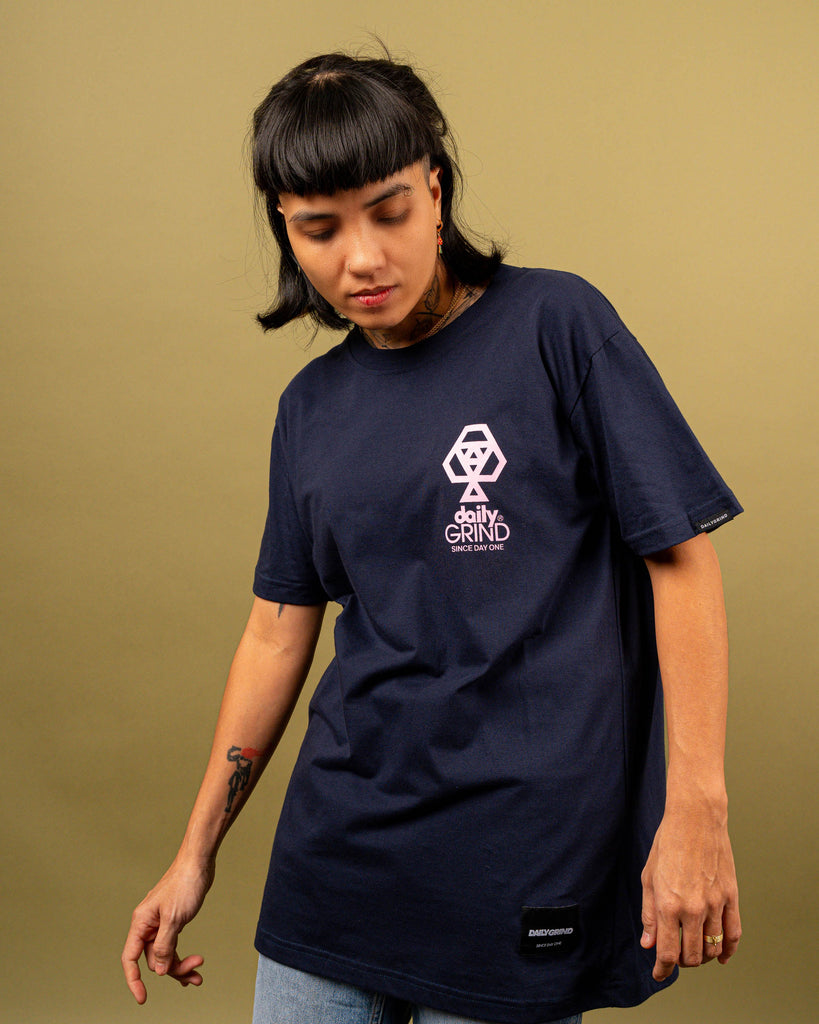 DAILY GRIND SPADES TSHIRT NAVY BLUE