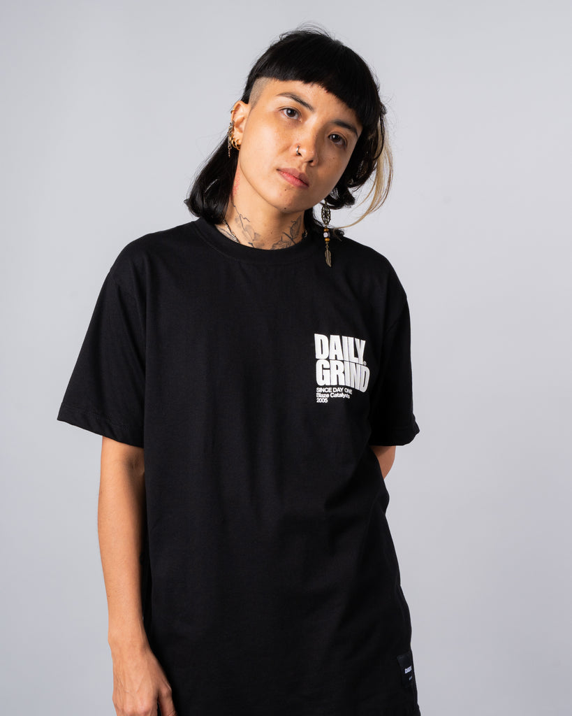 DAILY GRIND BLAZE TSHIRT BLACK