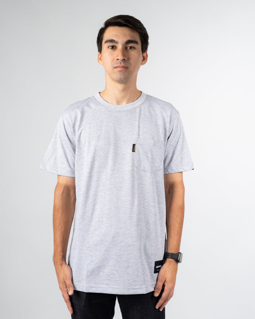 DAILY GRIND POCKET TEE 2 LIGHT HEATHER GRAY