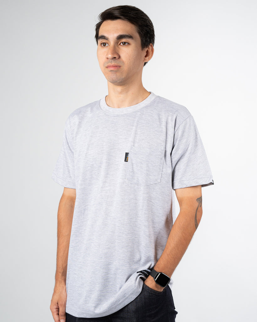 DAILY GRIND POCKET TEE 2 LIGHT HEATHER GRAY