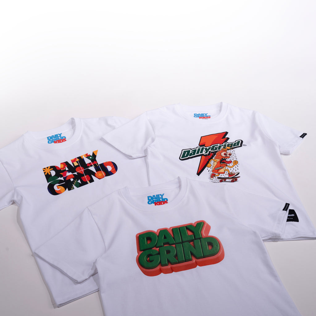 DAILY GRIND KIDS CIRCO TSHIRT FOR KIDS WHITE