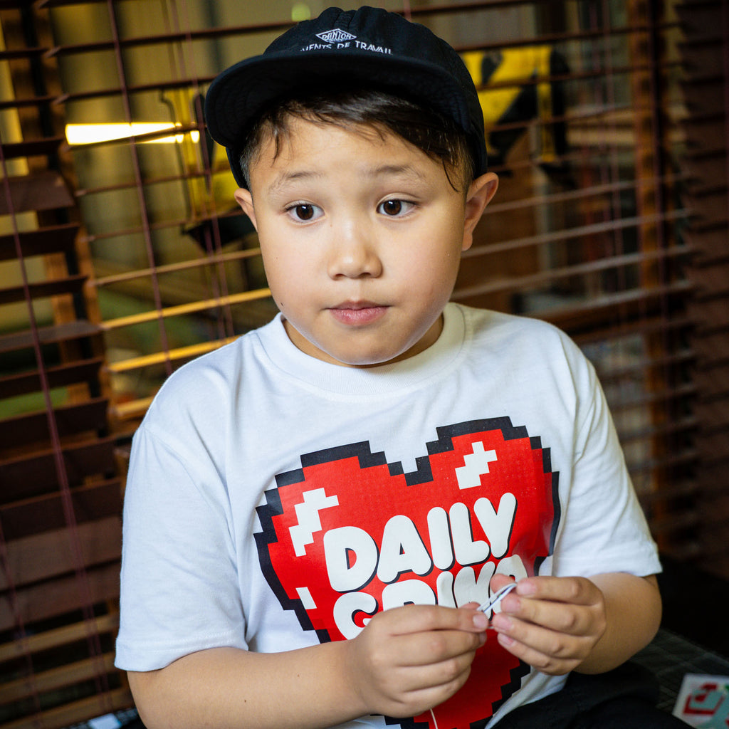 DAILY GRIND KIDS AFFECTION TSHIRT FOR KIDS WHITE