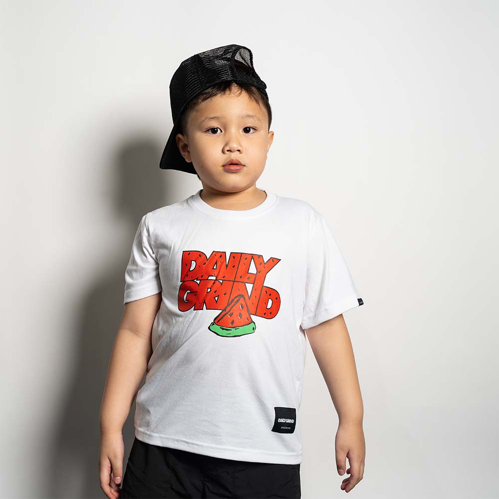 DAILY GRIND KIDS MELON SLICE TSHIRT FOR KIDS WHITE