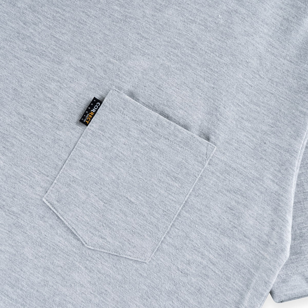 DAILY GRIND POCKET TEE 2 LIGHT HEATHER GRAY