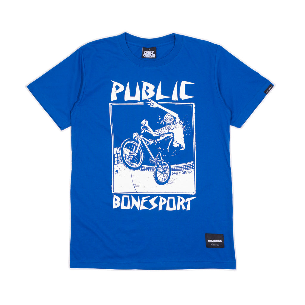 DAILY GRIND PUBLIC BONESPORT TSHIRT ROYAL BLUE