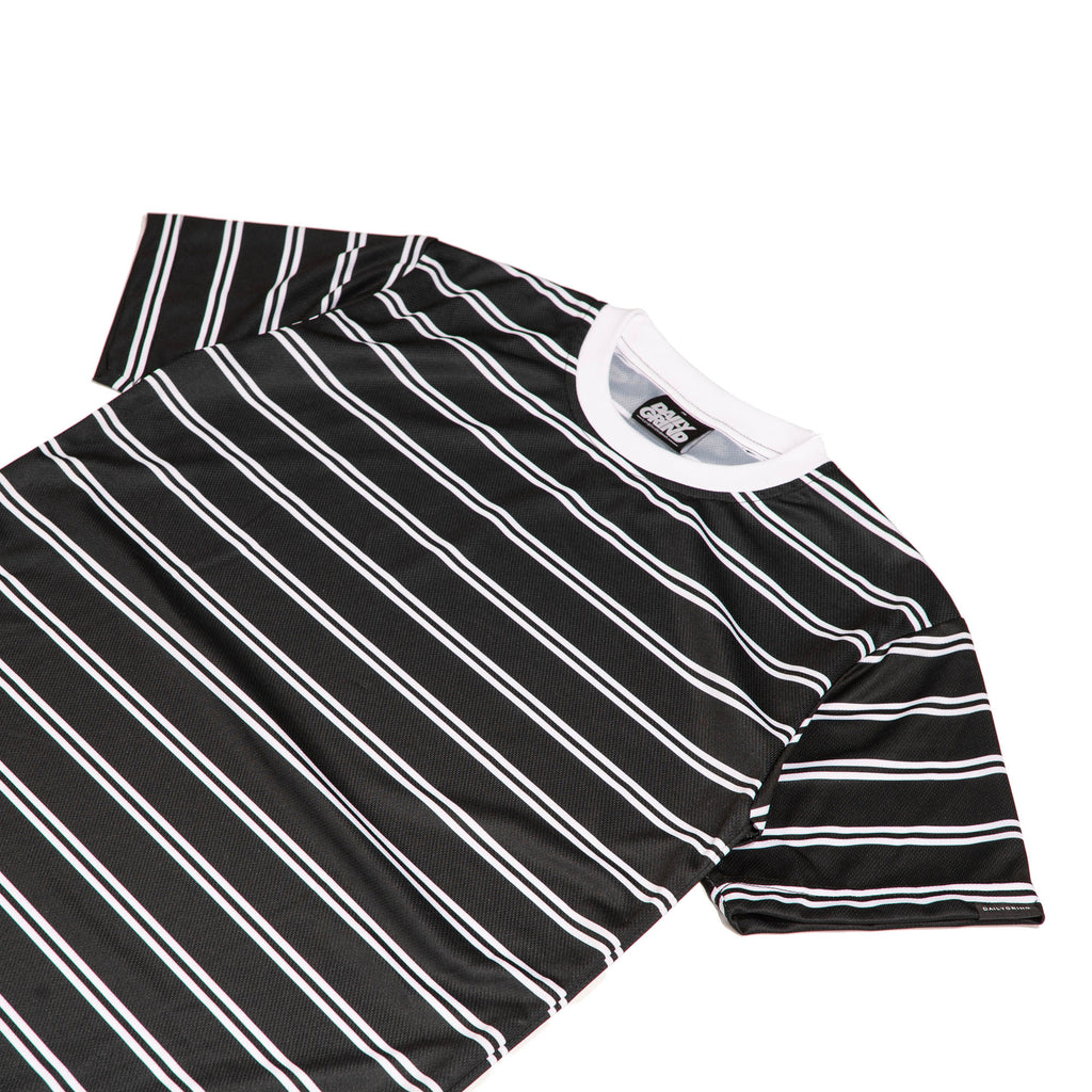 DAILY GRIND STRIPE ESTATE JERSEY SHORTSLEEVE BLACK/WHITE