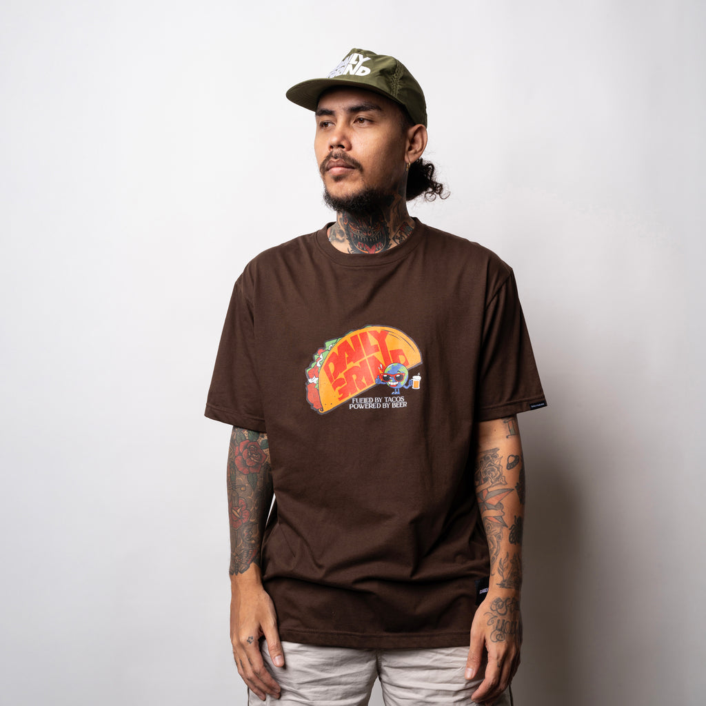 DAILY GRIND TACO&BEER 1 TSHIRT BROWN