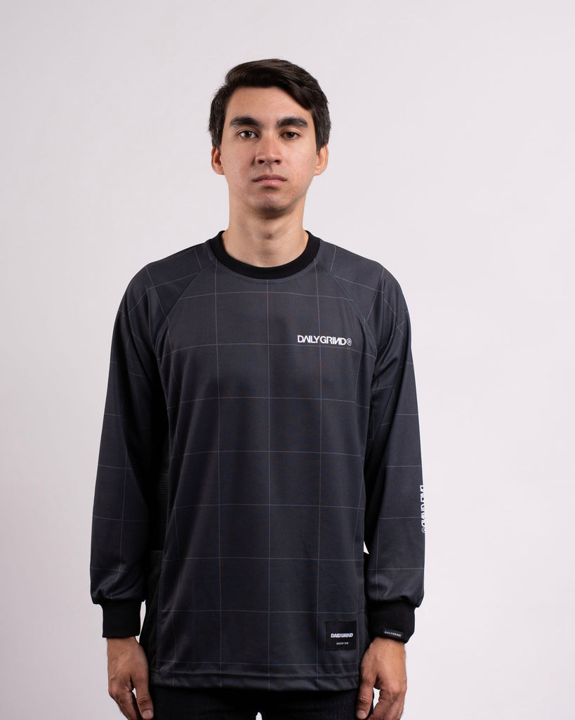 DAILY GRIND GRIDSCAPE JERSEY LONGSLEEVES BLACK