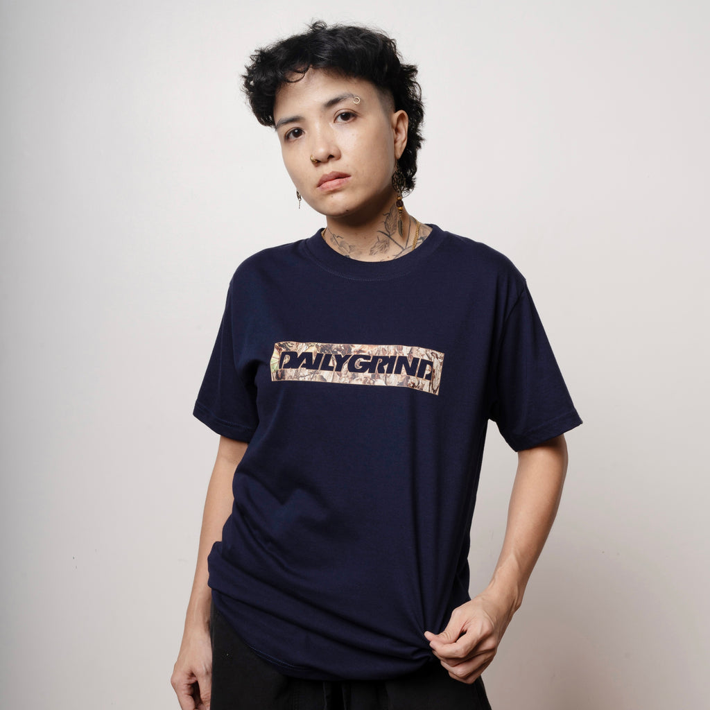 DAILY GRIND PARALLEL BRANCH OUT TSHIRT NAVY BLUE