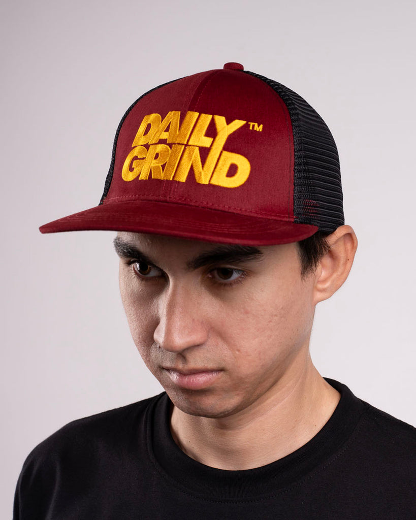 DAILY GRIND MAIN TRUCKER CAP MAROON