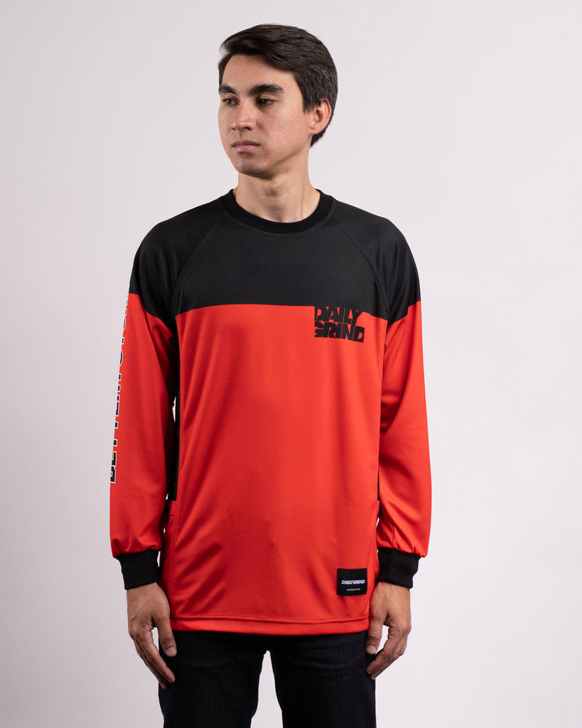 DAILY GRIND BETTER FUTURE JERSEY LONGSLEEVES RED