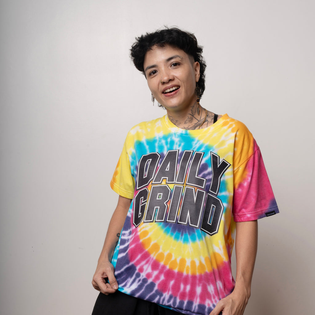 DAILY GRIND SCARLET TIE DYE TSHIRT YELLOW