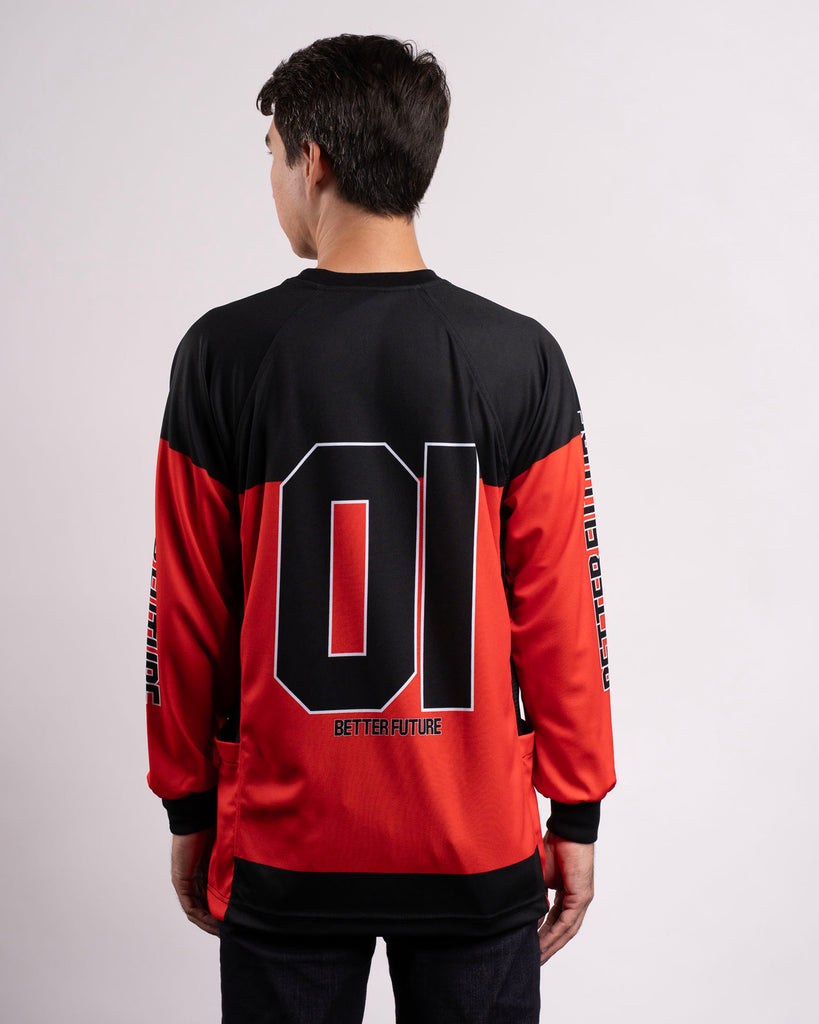 DAILY GRIND BETTER FUTURE JERSEY LONGSLEEVES RED