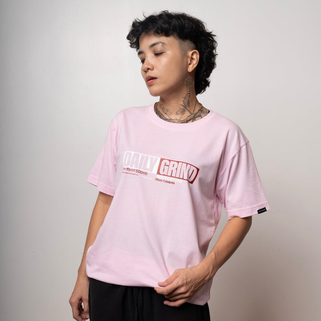 DAILY GRIND BLAZE LAYER TSHIRT PINK