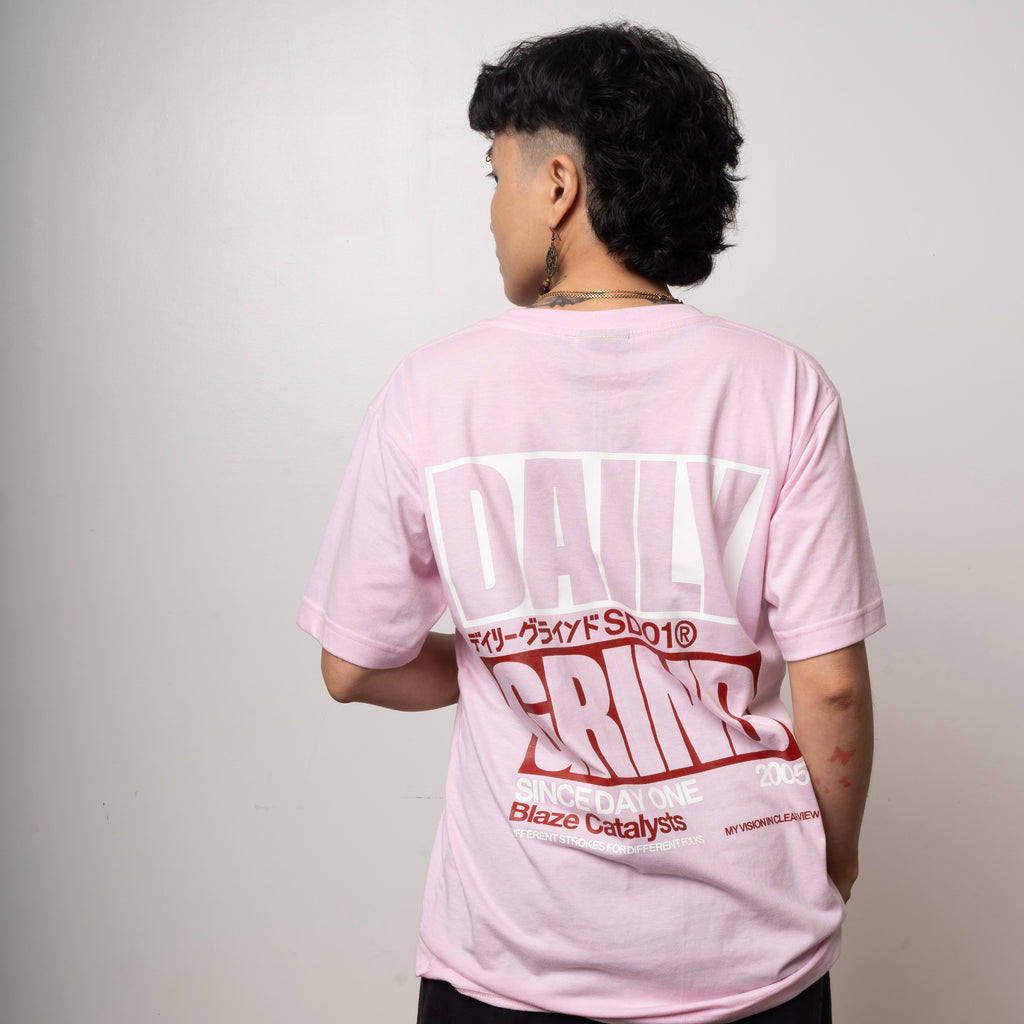 DAILY GRIND BLAZE LAYER TSHIRT PINK