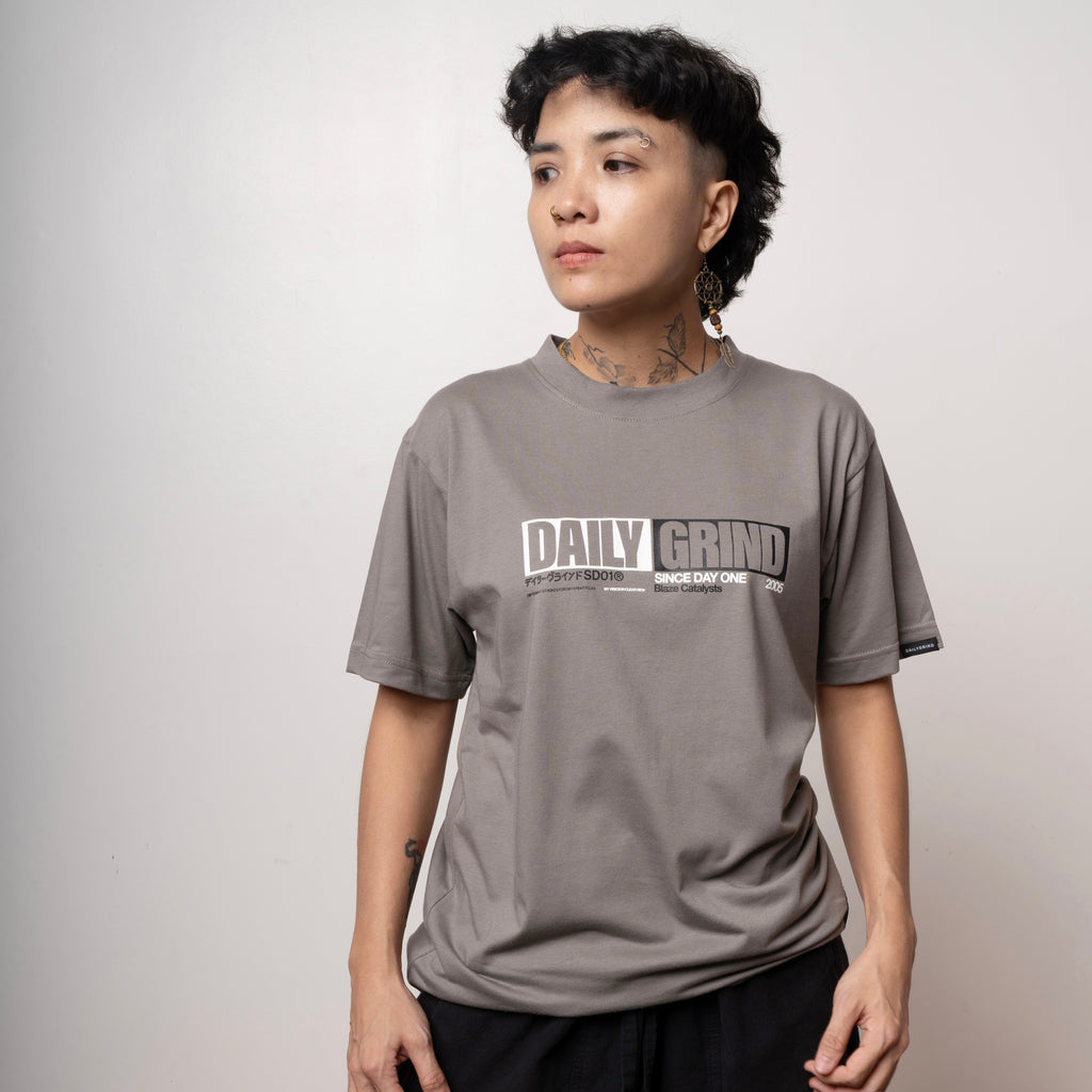 DAILY GRIND BLAZE LAYER TSHIRT GRAY