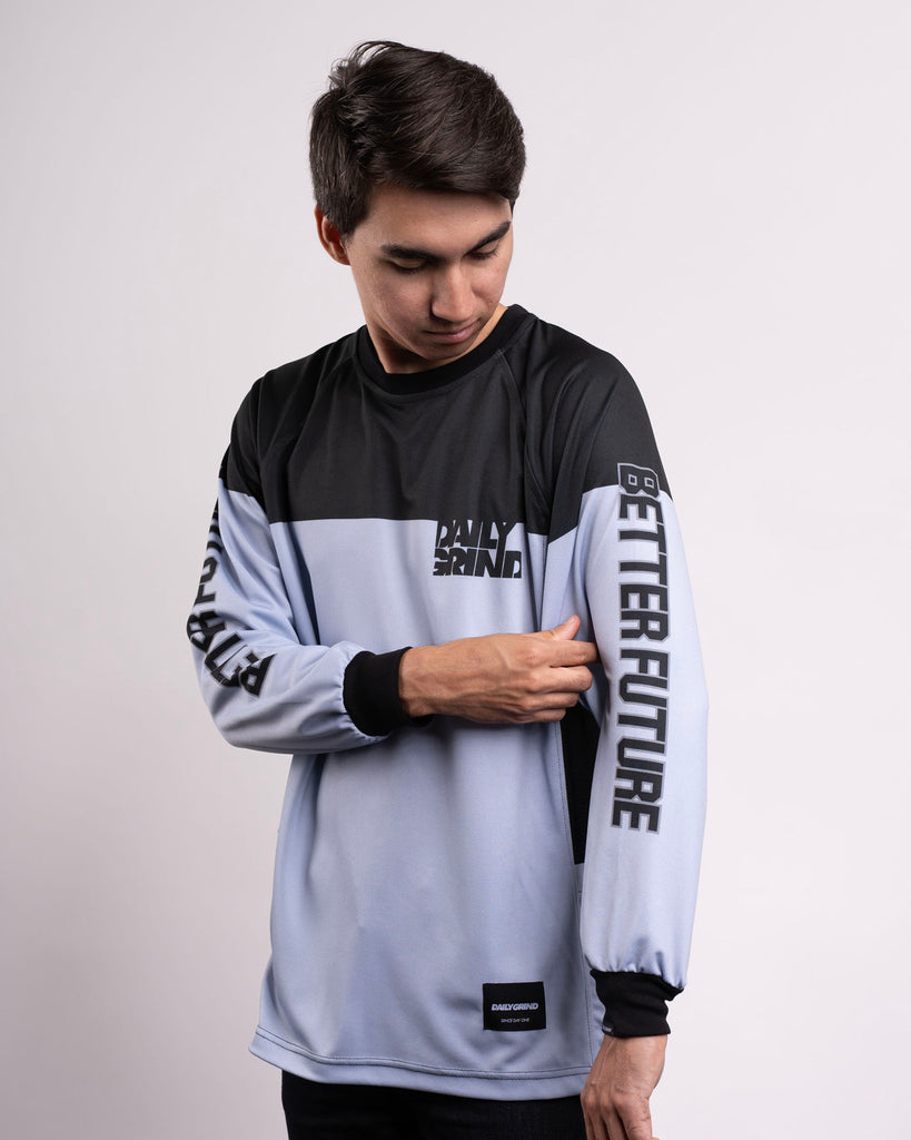 DAILY GRIND BETTER FUTURE JERSEY LONGSLEEVES GRAY