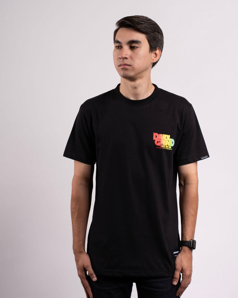 DAILY GRIND ROARING TSHIRT GRADIENT BLACK