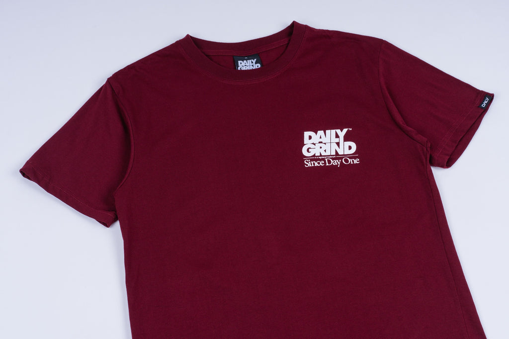 DAILY GRIND CENTRAL TSHIRT MAROON