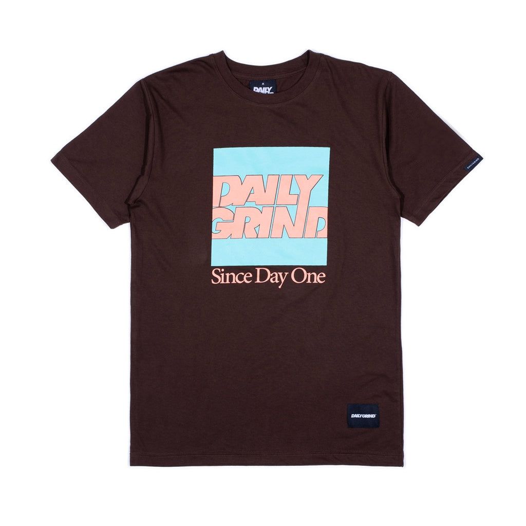 DAILY GRIND CRISP TSHIRT BROWN