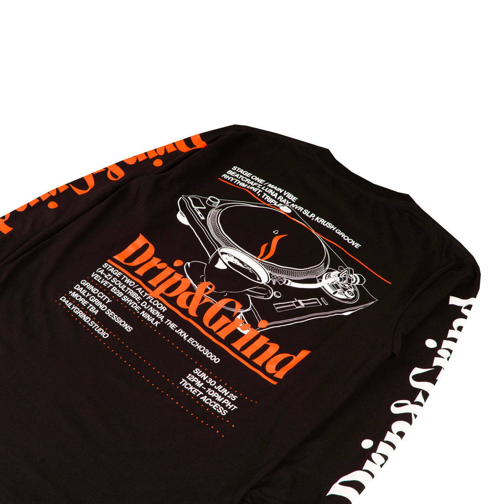 DAILY GRIND DRIP & GRIND LONGSLEEVES BLACK