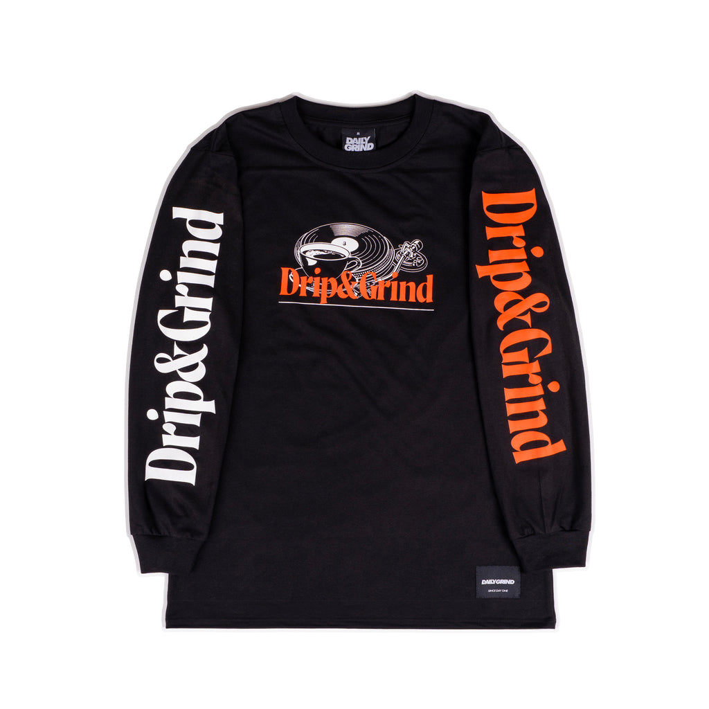 DAILY GRIND DRIP & GRIND LONGSLEEVES BLACK