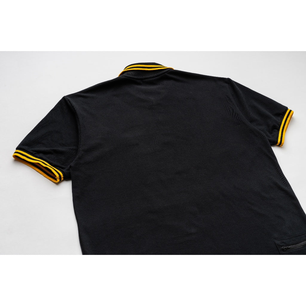 DAILY GRIND SHEAR ZIP POLO SHIRT BLACK