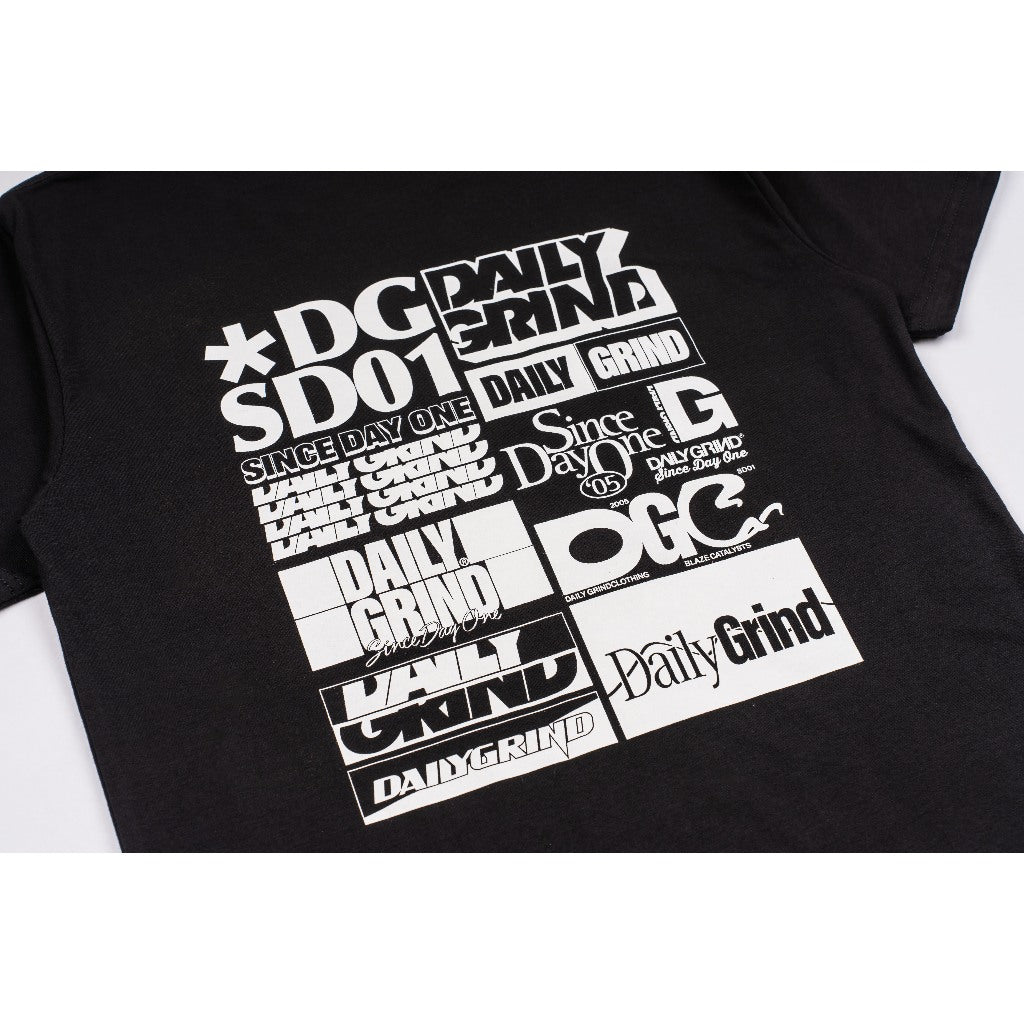 DAILY GRIND BLOCKS TSHIRT BLACK