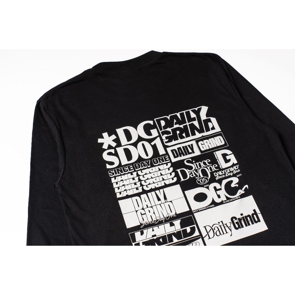 DAILY GRIND BLOCKS LONGSLEEVES BLACK