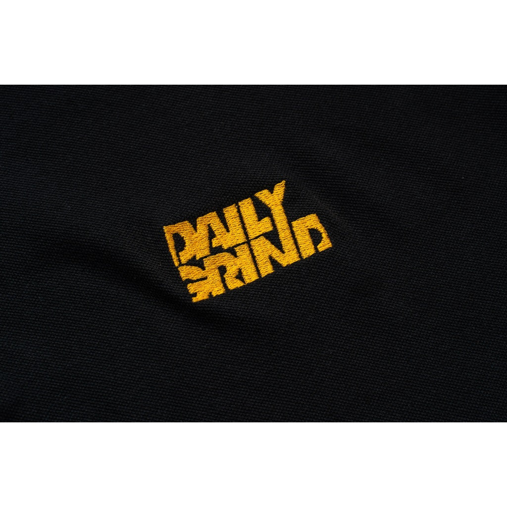 DAILY GRIND SHEAR ZIP POLO SHIRT BLACK