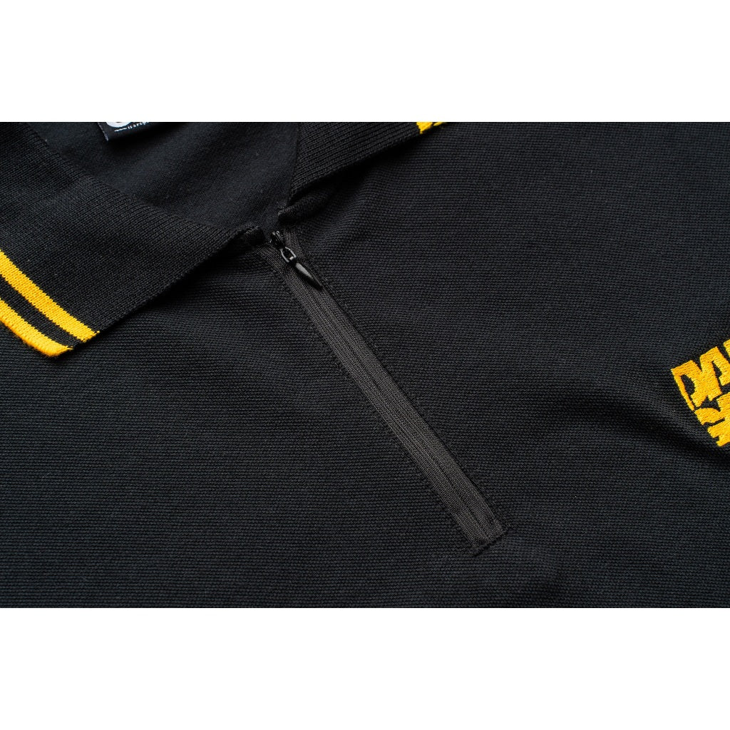 DAILY GRIND SHEAR ZIP POLO SHIRT BLACK