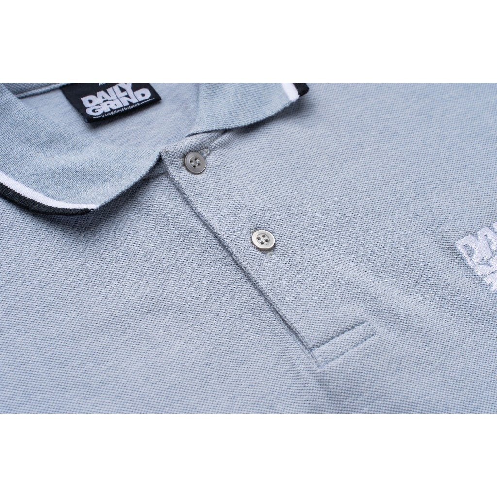 DAILY GRIND SHEAR POLO SHIRT SOFT BLUE