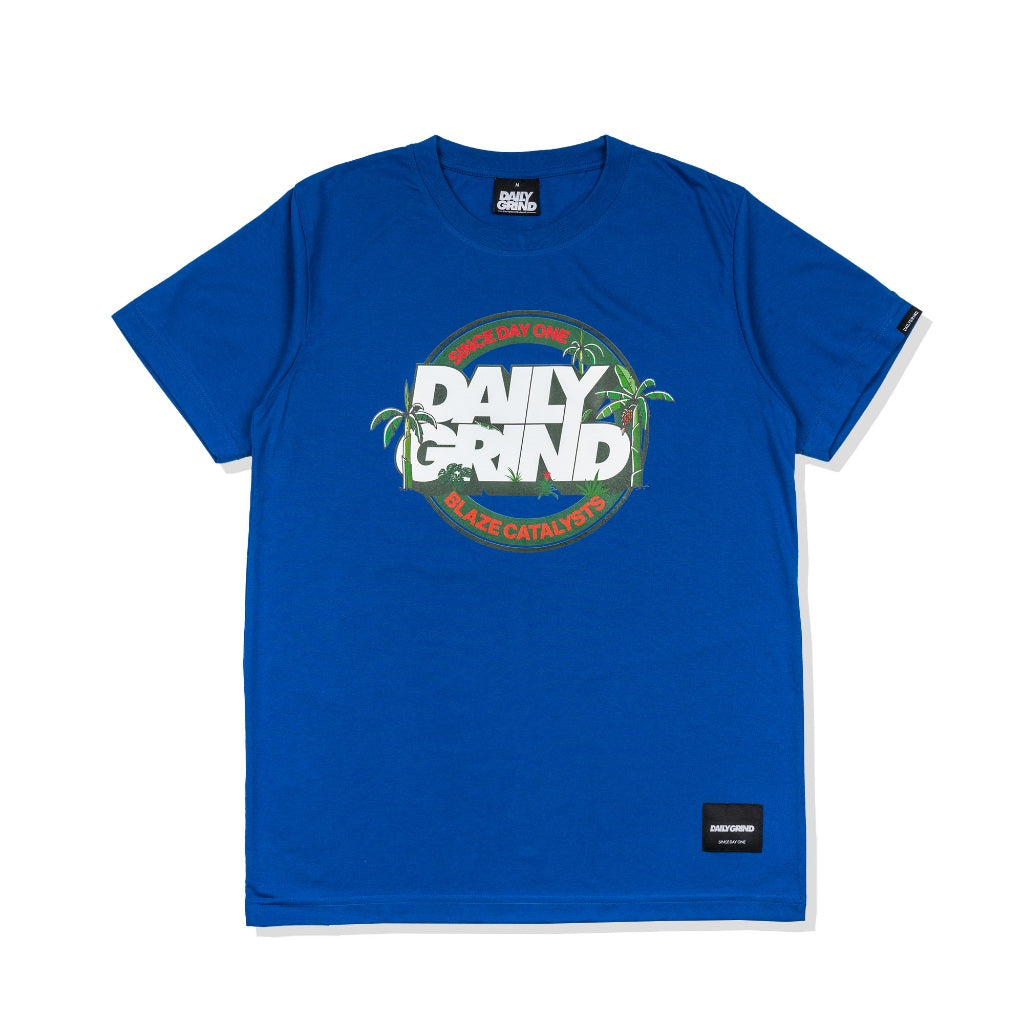 DAILY GRIND TROPICAL CANOPY TSHIRT ROYAL BLUE