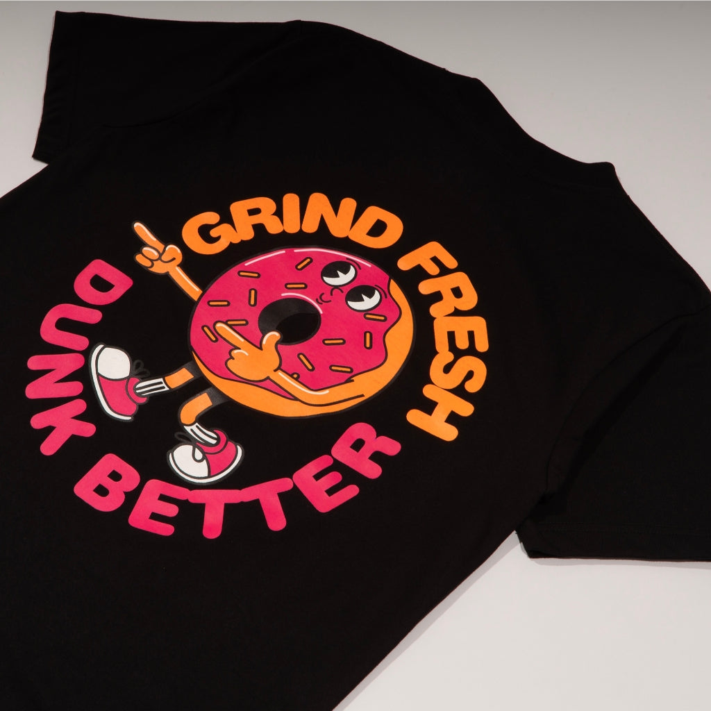 DAILY GRIND DUNK & GRIND TSHIRT BLACK